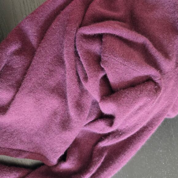 Pendleton Plus Cashmere Cardigan Tie Waist Open Sangria Purple Women 1X - Picture 12 of 13